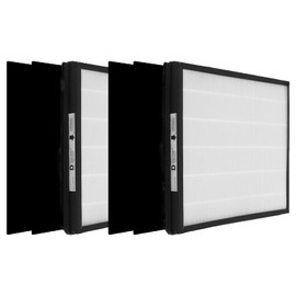 CHAMONNY IAF-H-100D Idylis D Replacement Filter Size D, Compatible with Idylis AC-2118, AC-2123, IAP-10-280 Air Purifier, 2 HEPA Filters + 4 Activated Carbon Pre-filters