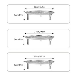 Cooking Rack, 8 Inch Round Stainless Steel Rack for Cooling Steaming Baking Canning Fit Air Fryer Pot Pressure Cooker, Oven & Dishwasher Safe (8 inch)
