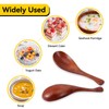 Wooden Soup Spoon 2pcs, Japanese Ramen Soup Spoons 6.1 inches