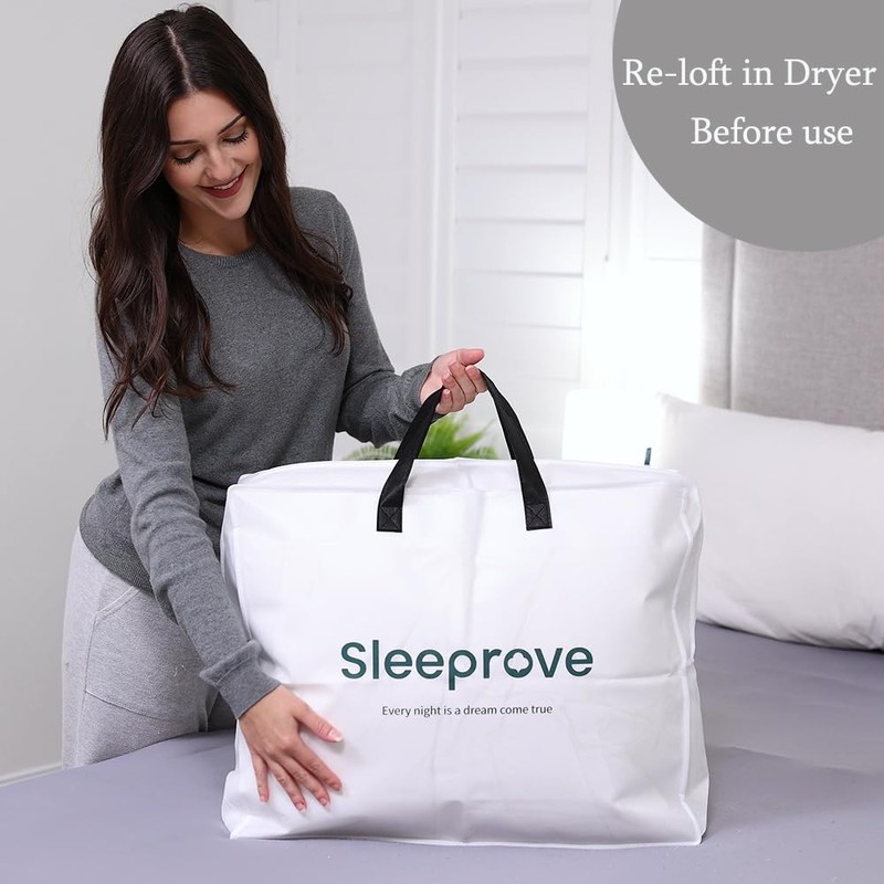 sleeprove Lightweight King Down Comforter for Hot Sleepers & Summer