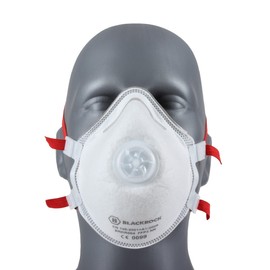 FFP3 Face Mask Pk 1 - Disposable Moulded Respirator - EN149 CE Certified – Advanced 3 Layer Filtering of Particles, Vapours and Fumes - Exhalation Valve, Elasticated Ear Loops and Pliable Nose Bridge