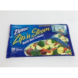 Ziploc Zip 'N Steam Medium Microwave Cooking Bags 10 Pack