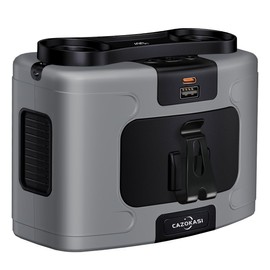 CAZOKASI 2024 Dual Motors Personal Fans Rechargeable Portable Waist Fan Neck Hanging Fan Super Powerfull Wind Cooling and Heatstroke Prevention Fan (20000mAh)