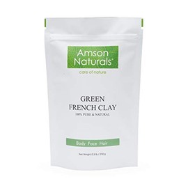 Green French Clay Powder 0.5 lb / 230g by Amson Naturals -100% Pure & Natural.