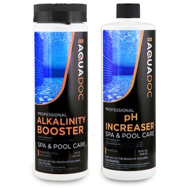 AquaDoc Spa Alkalinity Increaser and pH Increaser for Hot Tub Bundle - Includes 32oz pH Up and 32oz Alkalinity Up for Hot Tub - Spa Chemicals to Help Balance Water - Made in USA