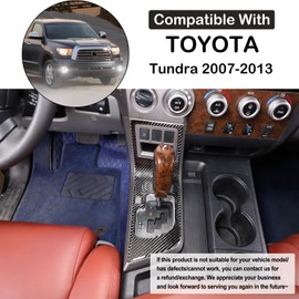 Center Control Gear Box Shift Knob Panel Frame Cover Fit for Toyot@a Tundra 2007-2013 Carbon Fiber Center Console Gear Shift Panel Cover Trim Sticker Gear Shift Console Panel Trim Interior Accessories