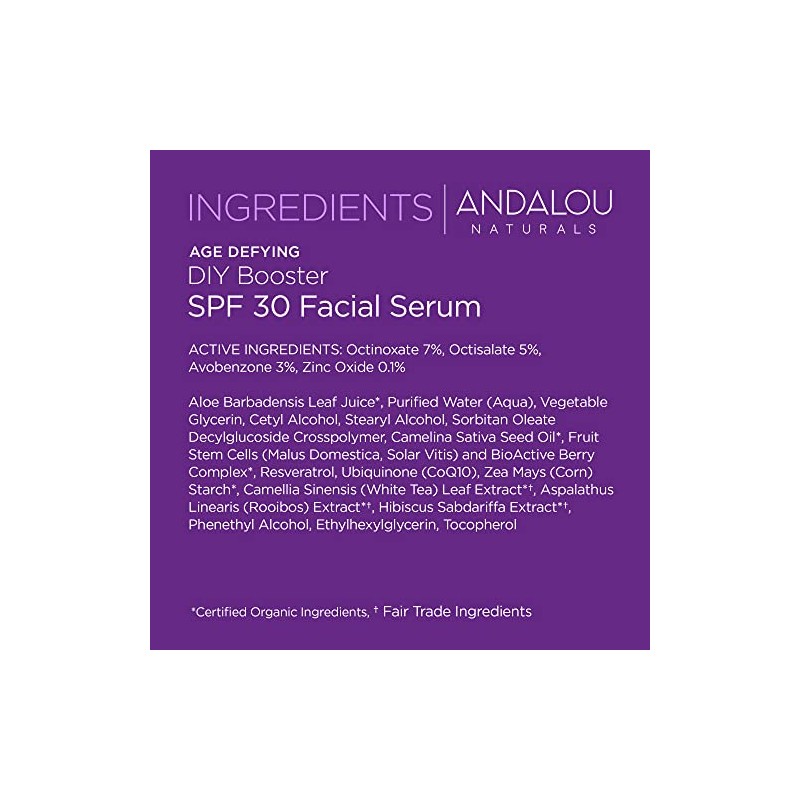 Andalou Naturals Diy Booster SPF 30 Facial Serum