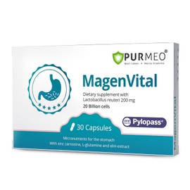 Purmeo Tratamiento alternativo de alta potencia 5 en 1 para H. Pylori. 1 por día, alivia el reflujo ácido, la acidez estomacal, el reflujo gastroesofágico y repara el estómago. Con Pylopass y probióticos
