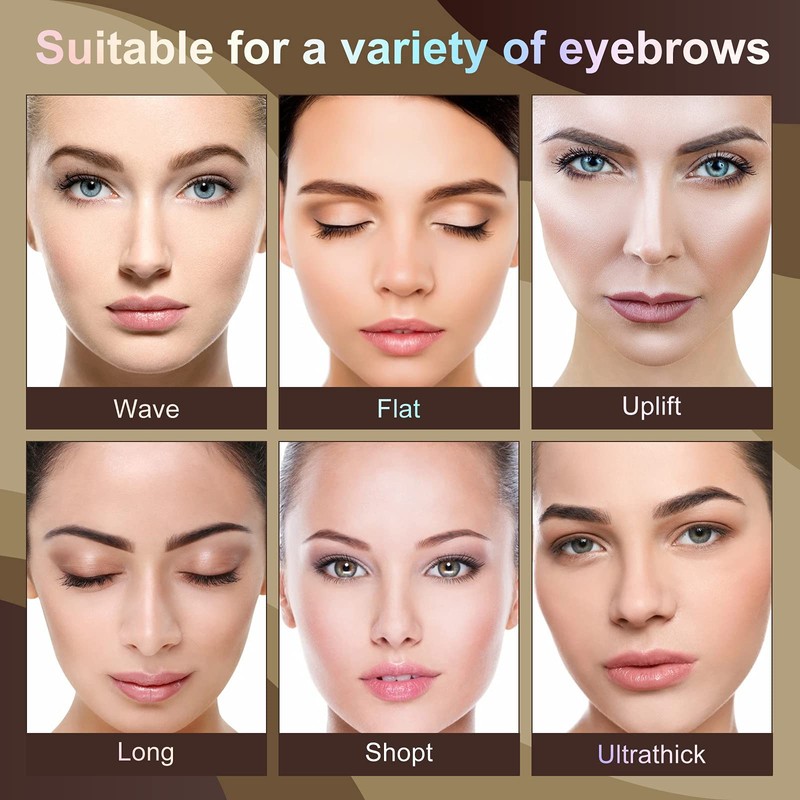 Eyebrow Stamp Stencil Kit - Adjustable Professional Waterproof Long Lasting