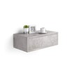 Mobili Fiver, Riccardo Floating nightstand, Concrete Effect, Grey, Made in