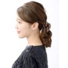 VINGTAINE H-1004-BR- Volumetric Satin Ribbon Hair Claw Elegant Daily Office