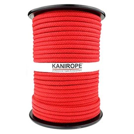 Kanirope® Cobraid Cotton Rope 5 mm 100 m Colour Red 16-Way Braided