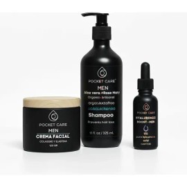 Kit Shampoo Orgánico Hombre  Crema Facial Colágeno  Sérum                                                                                             
