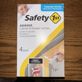 Safety 1st Pack of 4 Safety 1st Adhesive Cabinet & Drawer Latches Easy Install HS310 806509