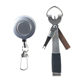 Maxcatch Fly Fishing Quick Nail Knot Tying Tool 4 in 1 Line Cutter Clipper with Power Magnet Zinger Retractor
