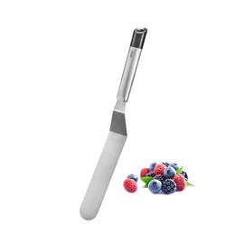 GEFU Primeline Angled Palette, 15 cm, Stainless Steel Baking Aid with Ergonomic Handle, for Fine Glazing, Spreading & Decorating, Dishwasher Safe
