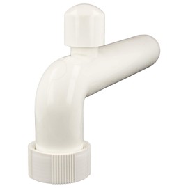 tecuro - Outlet bend for odour trap siphon 90°, with pipe aerator, ventilation valve for washbasin, 1 1/2 inch x diameter 50 mm x 250 mm, plastic white - 58770-50