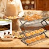 Velorique Collapsible Cooling Rack, Adjustable Stainless Steel Drying Rack (FOLD-2-TIER)