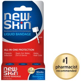 New-Skin Liquid Bandage 0.3 FL OZ, Liquid Bandage for Hard-to-Cover Cuts, Scrapes, Wounds, Calluses, and Dry, Cracked Skin (Packaging May Vary)