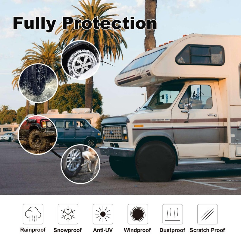 Explore Land Tire Covers 4 Pack - Tough Wheel Protector