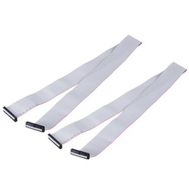 MECCANIXITY 2 Pcs IDC Flat Ribbon Cable, 2.54mm Pitch 50mm Width 100cm Long 40 Pin FC to FC Flat Ribbon Connector Jumper Wire for PC, LED Displays