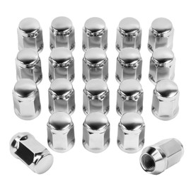 M12x1.5 Lug Nuts - 20Pack 1.38”Chrome Closed End Bulge Acorn Lug Nuts Conical Seat， Cone Seat Lug nut,Compatible with Ford Focus Escape Fusion, Mazda Honda Aftermarket Wheel