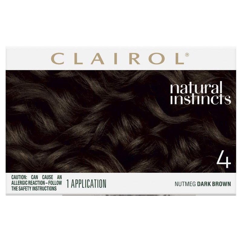 Clairol Natural Instincts Semi-Permanant Hair Colour, 4 Dark Brown, Ammonia