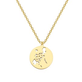 Bobauna - Collar con colgante de mapa de las Islas Filipinas