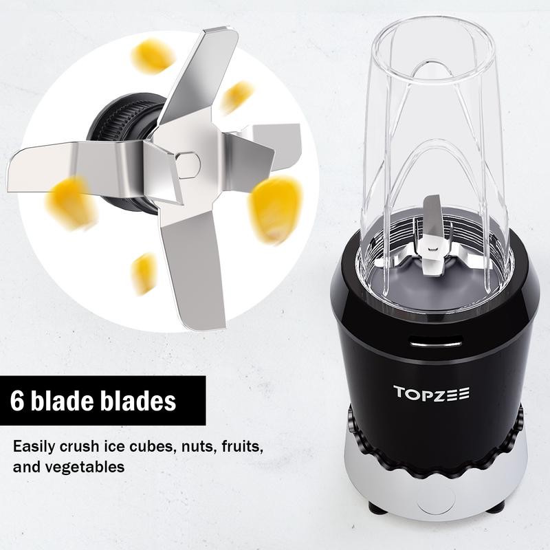 Topzee 1000W Blender, Bullet Blender for Smoothies, Dishwasher Safe with