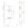 ABUS - Mortice Lock for WC Doors ES WC L