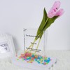 YOOCHUENG Clear Book Vase Acrylic Flower Vase for Living Room