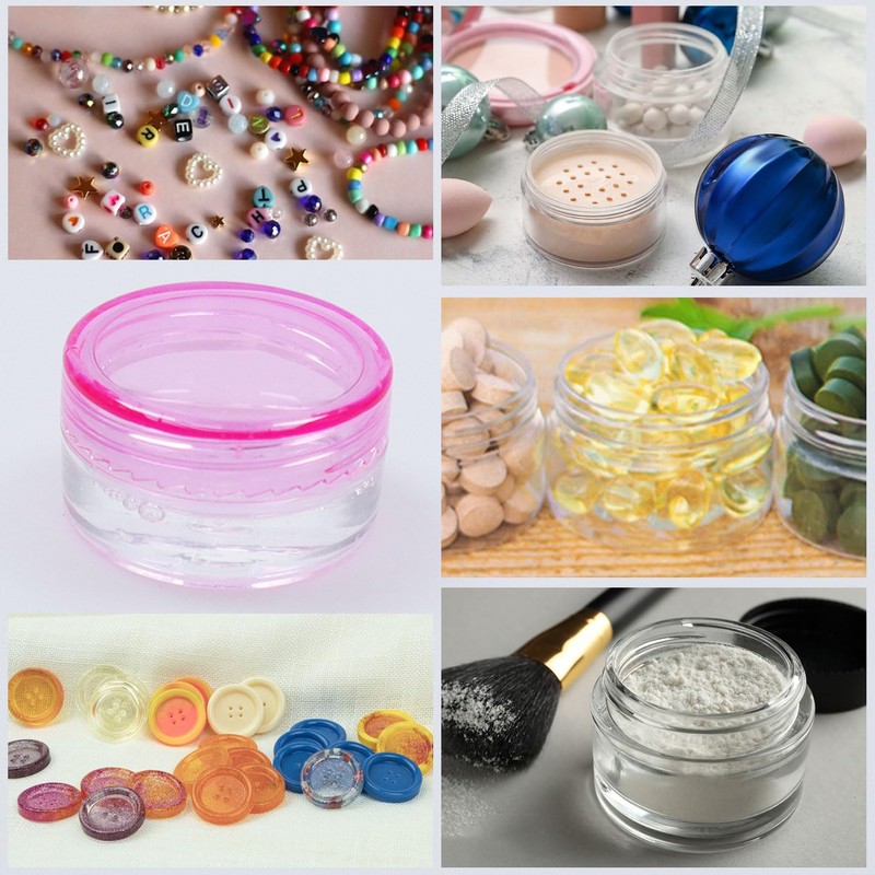 Travel Sample Pots Empty Cosmetic Jars 5ml Clear Cream Container