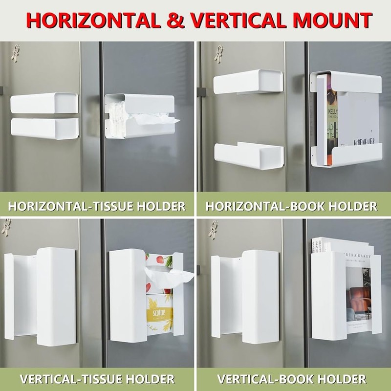 Aswalling Magnetic Glove Tissue Dispenser Paper Towel Holder Wall Mount