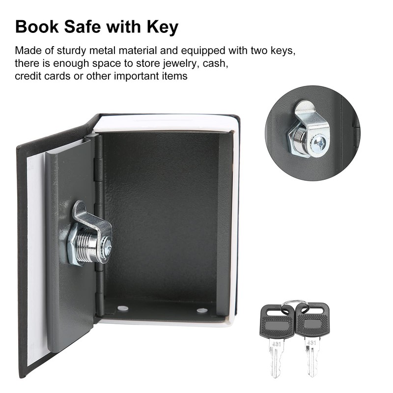 Book Safe Dictionary Secret Safe Can with Combination Lock Metal