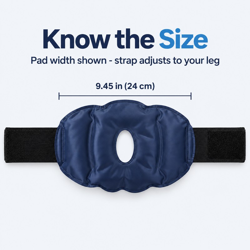 Reusable Knee Ice Pack Wrap with Adjustable Strap – 9.45