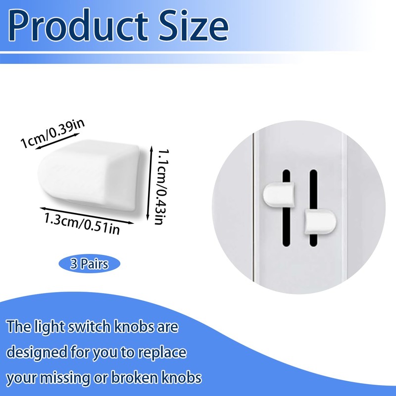 6Pcs Dimmer Switch Knob for Lutron Skylark Fan Control, PETG