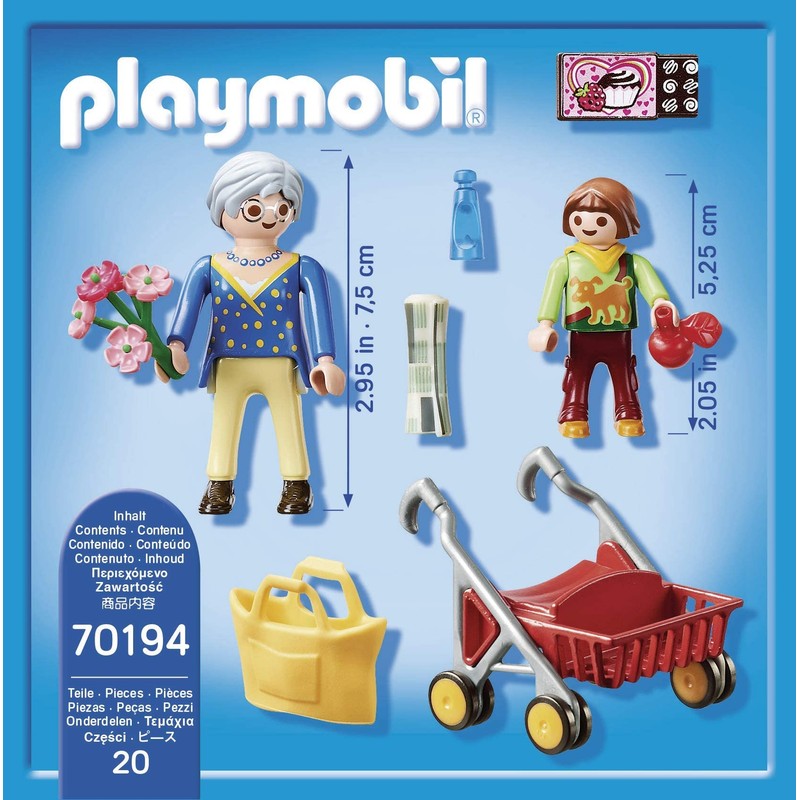 Playmobil Grandma with Rollator 4 Years +, Colourful, One Size