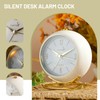 FLOITTUY Silent Table Analog Alarm Clock No Ticking, Lighted on