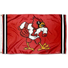 College Flags & Banners Co. Louisville Cardinals Vintage Retro Throwback 3x5 Banner Flag