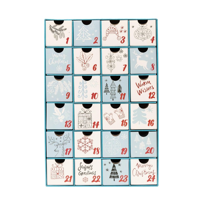 Fill Your Own Advent Calendar 24 Days Reusable 1-24 Empty