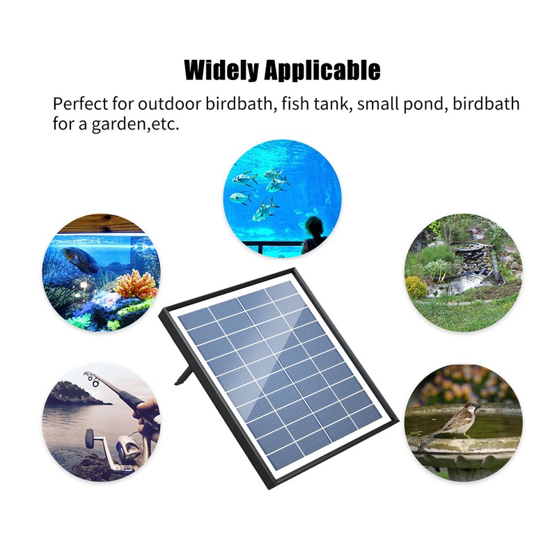 Solar Fountain Pump 6.5W 6 Fountain Modes Energy Saving Solar