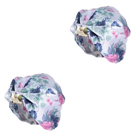 Minkissy 2pcs Sleeping Hair Bonnet for Women Silk Bonnet for Hair Loss Night Hat Elastic