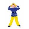 Generique Fireman Children's Costume Blue/Yellow/Black
