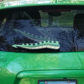 Dragon Tail Waving WiperTags attach to rear vehicle wipers. Made in USA.