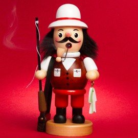 Sikora RM-B Wooden Smoking Man Various Designs Height Approx. 16 cm Colour / Model: B09 White/Brown