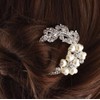 Miaomyao U-shaped Hair Ornament, Pearl Bijou, Flower, Wedding, Party, Kimono,