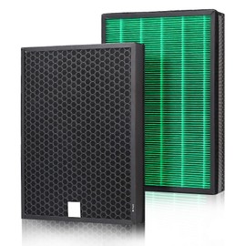 Smilyan Air Filter Replacement for Coway Airmega 400 400S Smart Air Purifiers, Includes 2 Pack Ture HEPA Filters + 2 Pack Activated Carbon Pre-Filters，Compared to Part Max2 Filter 3111737