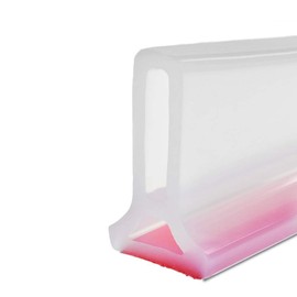 Duzzy 67 Inch Shower Threshold Water Dam, Shower Water Guard to Keep Water in Shower, Shower Water Stopper Dry and Wet Separation Suitable for Bathroom and Kitchen (Clear)