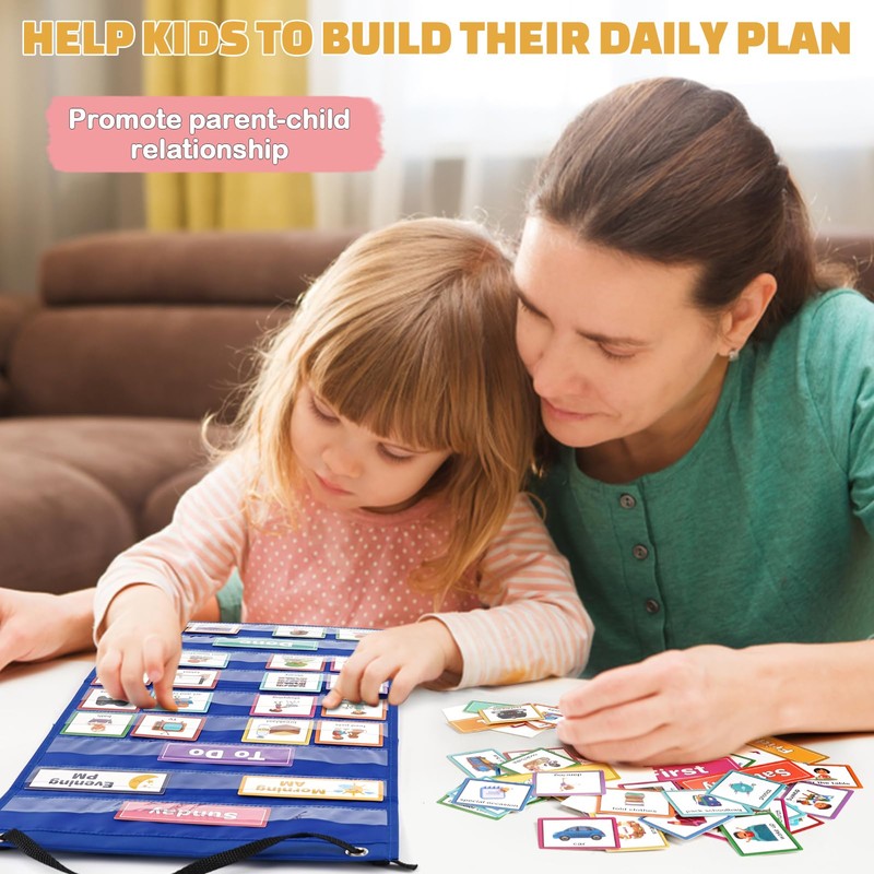 Visual Timetable 132 PECS Cards Weekly Behaviour Charts for Children,
