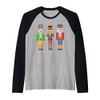 Nutcrackers Christmas Soldiers Characters Costume Funny Raglan Baseball Tee